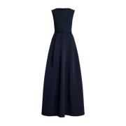 Navy elegante maxi jurk Ralph Lauren , Blue , Dames