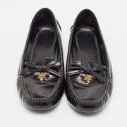 Pre-owned Leather flats Prada Vintage , Black , Dames