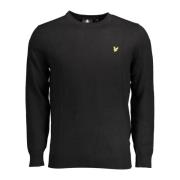 Zwarte longsleeve ronde hals shirt Lyle & Scott , Black , Heren