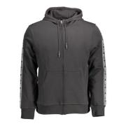 Hoodie met rits Zwart Mannen Cavalli Class , Black , Heren