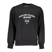 Zwarte Sweatshirt met Print en Lange Mouwen Calvin Klein , Black , Her...