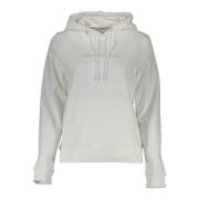 Witte hoodie met print en logo Calvin Klein , White , Dames