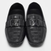 Pre-owned Leather flats Louis Vuitton Vintage , Black , Heren