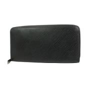 Pre-owned Leather wallets Louis Vuitton Vintage , Black , Dames