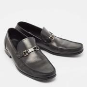 Pre-owned Leather flats Salvatore Ferragamo Pre-owned , Black , Heren