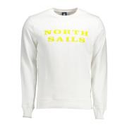 Witte Crewneck Sweatshirt met Lange Mouwen en Print North Sails , Whit...