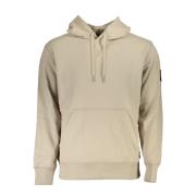 Beige sweatshirt met capuchon en logo Calvin Klein , Beige , Heren