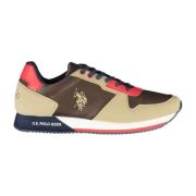 Sportieve Bruine Veterschoenen met Logoprint U.s. Polo Assn. , Brown ,...