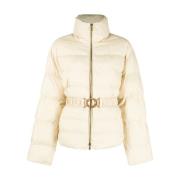 Gewatteerde Beige Pufferjas Pinko , Beige , Dames