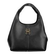 Zwarte Schoudertas met Clip- en Ritssluiting Tommy Hilfiger , Black , ...