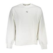 Witte Sweatshirt met Print en Lange Mouwen Calvin Klein , White , Here...