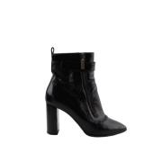 Pre-owned Leather boots Yves Saint Laurent Vintage , Black , Dames