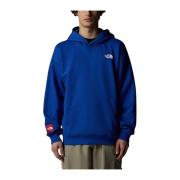 Hoodie met Voorzak en Logo The North Face , Blue , Heren