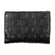 Zwarte Damesportemonnee met Ritssluiting Calvin Klein , Black , Dames