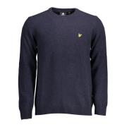 Blauwe Trui met Logo Lyle & Scott , Blue , Heren