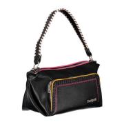 Zwarte Schoudertas met Afneembare Band Desigual , Black , Dames