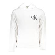 Hoodie Wit Lange Mouw Katoen Calvin Klein , White , Heren