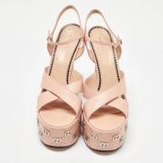 Pre-owned Leather sandals Gucci Vintage , Pink , Dames