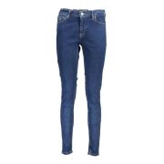 Blauwe Skinny Jeans met 5 Zakken Tommy Hilfiger , Blue , Dames