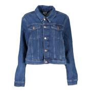 Blauwe Denim Jack met Lange Mouwen Tommy Hilfiger , Blue , Dames