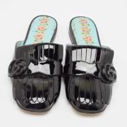 Pre-owned Leather sandals Gucci Vintage , Black , Dames