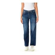 Hoge Taille Straight Fit Jeans Le Temps Des Cerises , Blue , Dames