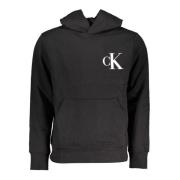 Zwarte hoodie met centrale zak Calvin Klein , Black , Heren