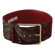 Multicolor Leren Riem met Gegraveerd Logo Dolce & Gabbana , Multicolor...