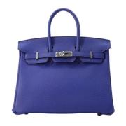 Pre-owned Leather handbags Hermès Vintage , Purple , Dames