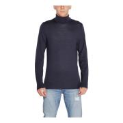 Merino Wol Coltrui Trui Calvin Klein , Blue , Heren