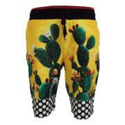 Cactus Print Sweat Shorts Dolce & Gabbana , Multicolor , Heren