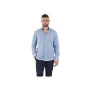 Heren Gestreept Overhemd Lange Mouw Slim Fit Tommy Hilfiger , Blue , H...