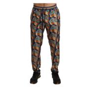 Zijden Joggingbroek met Levendige Print Dolce & Gabbana , Multicolor ,...