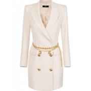 Beige Goud Luxe Jurk Montpellier Boetiek Elisabetta Franchi , White , ...