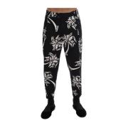 Stretch Katoenen Broek Dolce & Gabbana , Black , Heren