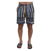 Multicolor Chino Shorts - Regular Fit Dolce & Gabbana , Multicolor , H...