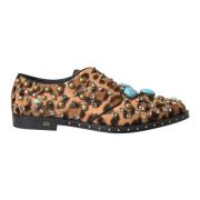 Luipaard Kristal Jurk Broque Schoenen Dolce & Gabbana , Brown , Dames