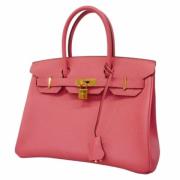 Pre-owned Leather handbags Hermès Vintage , Pink , Dames