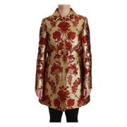 Luxe Gouden Bloemen Brokaat Trenchcoat Dolce & Gabbana , Multicolor , ...