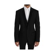 Zwarte Martini Torrero Blazer Jas Dolce & Gabbana , Black , Heren