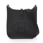 Pre-owned Leather shoulder-bags Hermès Vintage , Black , Dames