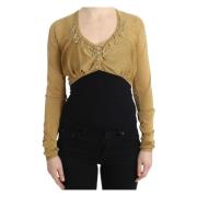 Gouden versierde shrug Roberto Cavalli , Yellow , Dames