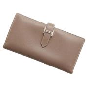 Pre-owned Leather wallets Hermès Vintage , Brown , Dames