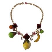 Gouden Messing Sicilië Fruit Rozen Ketting Dolce & Gabbana , Yellow , ...