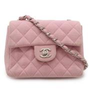 Pre-owned Leather chanel-bags Chanel Vintage , Pink , Dames