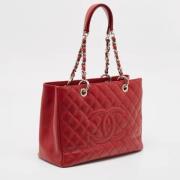 Pre-owned Leather chanel-bags Chanel Vintage , Red , Dames