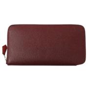 Pre-owned Leather wallets Hermès Vintage , Red , Dames