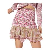 Bloemen Mini Rok Hemant & Nandita , Multicolor , Dames