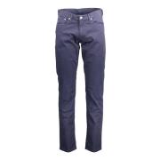 Blauwe Katoenen Denim Broek Gant , Blue , Heren