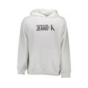 Biologisch Katoenen Hoodie Calvin Klein , White , Heren